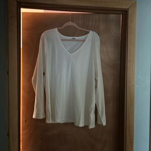 White ribbed long sleeve